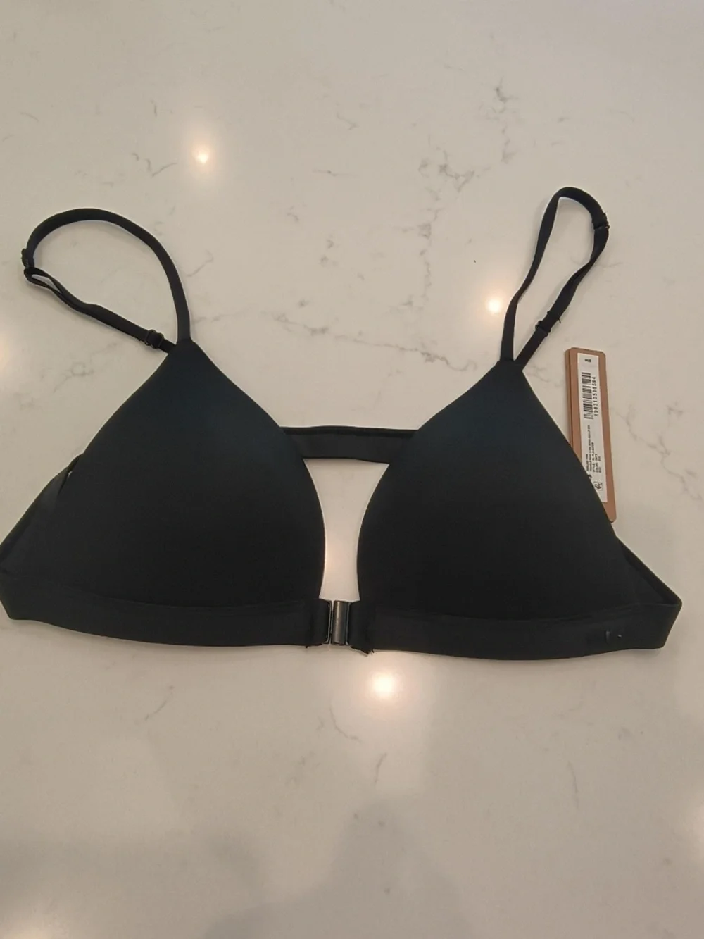 SKIMS 34 A Triangle Front Close Super Push-Up Bra Onyx NWT - Picture 2 of 7